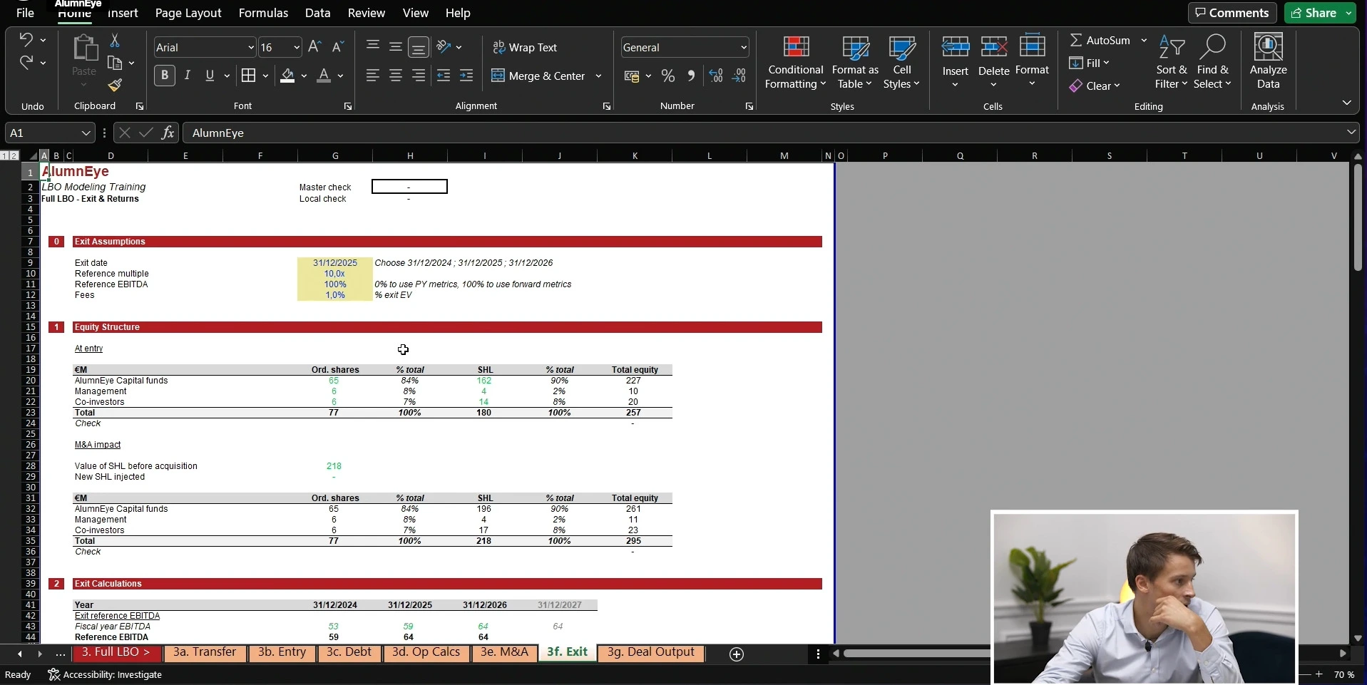 Full LBO model lesson